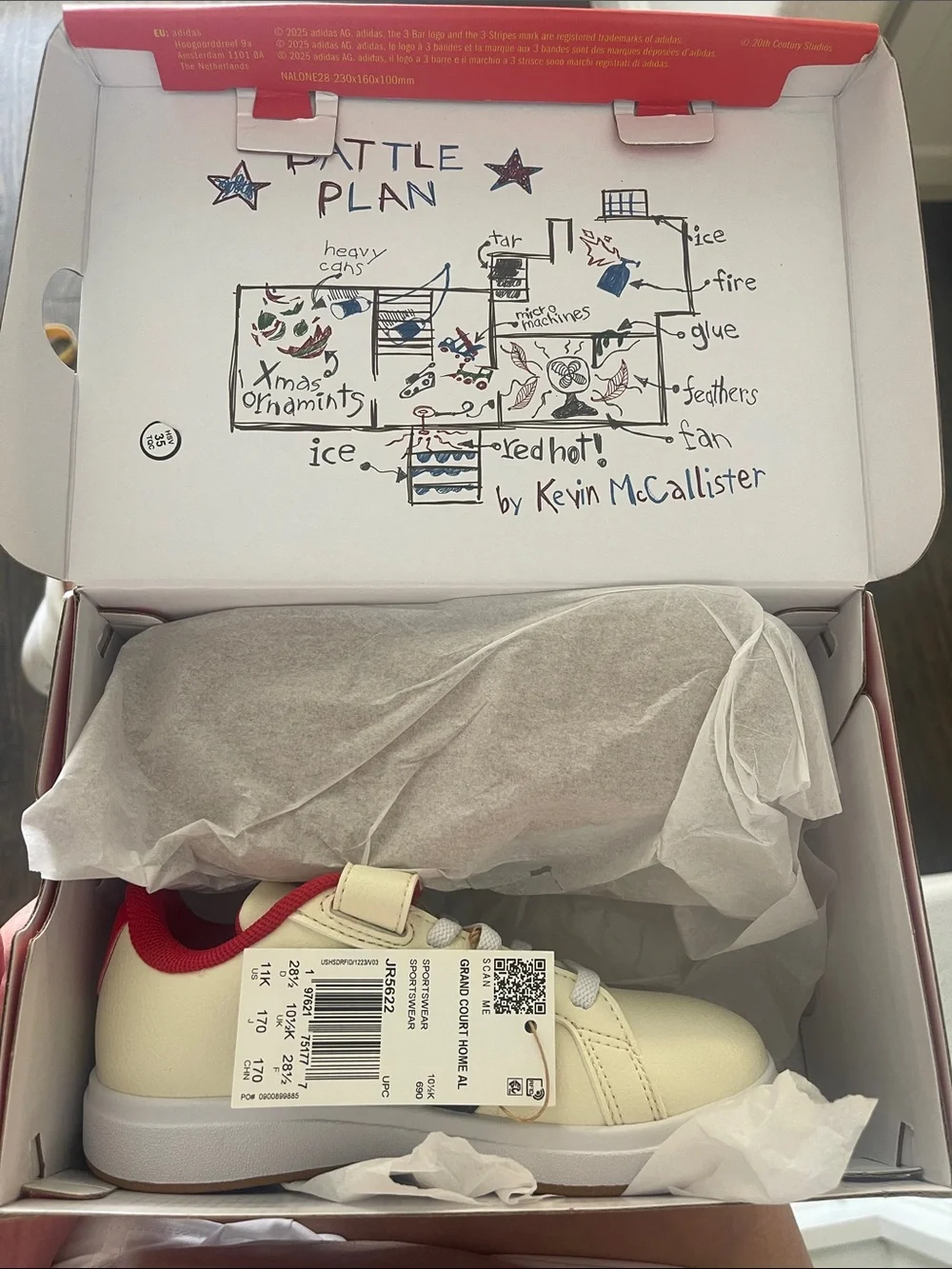 NEW Adidas Grand Court Home Alone Toddler 11 nib